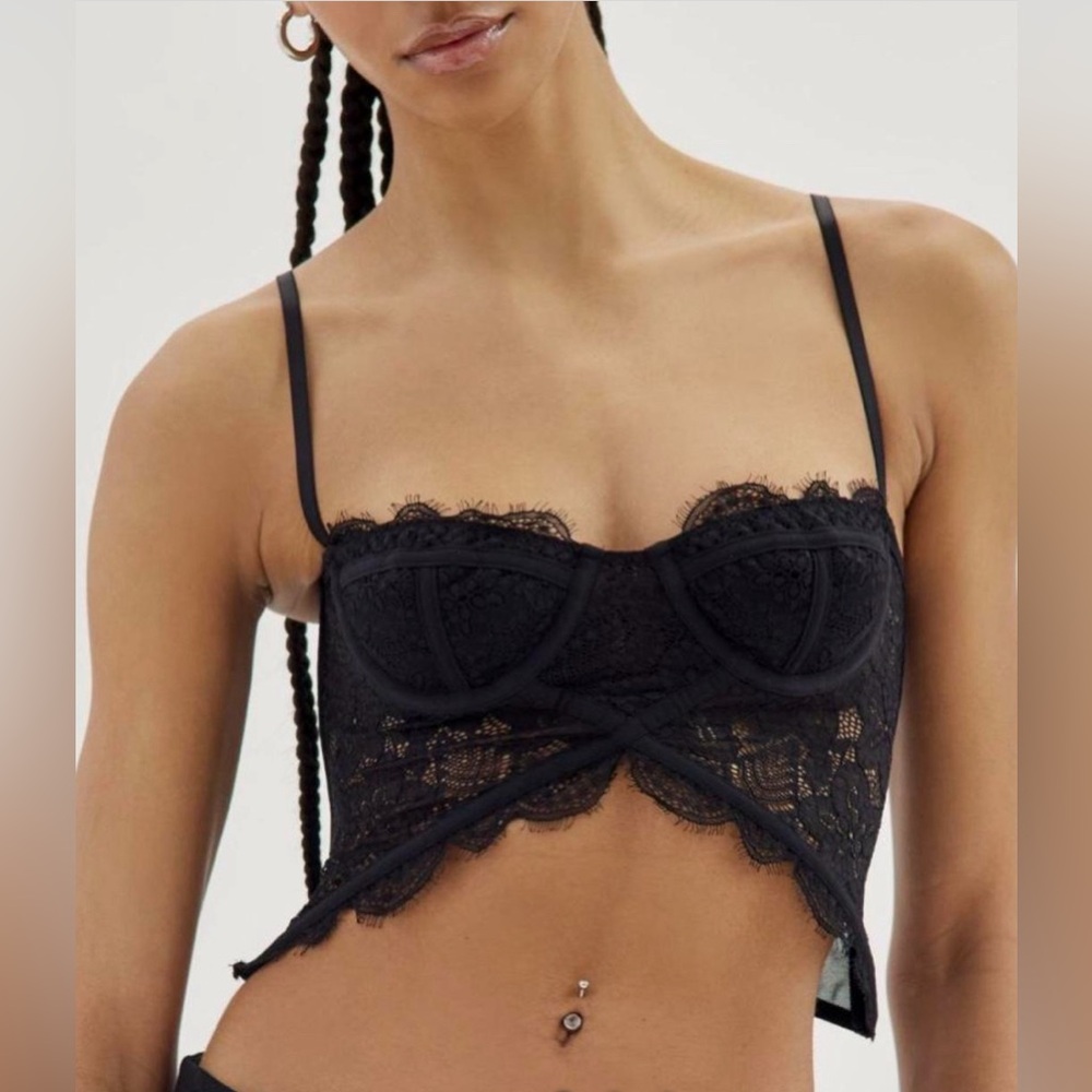 Out From Under Modern Love Cropped Corset Urban Outfitters Small